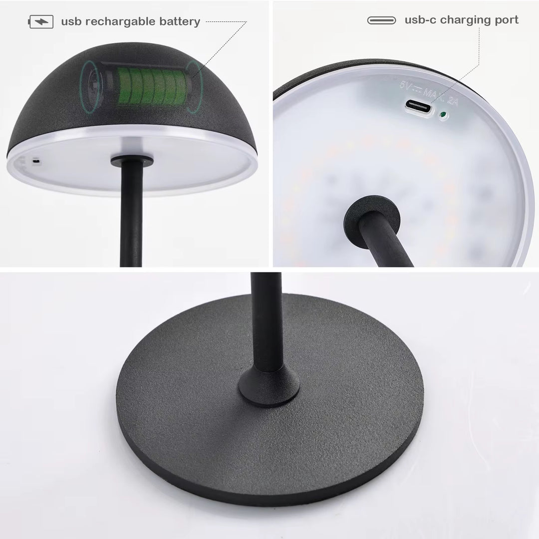 Modern Rechargeable LED Table Lamp - Touch Dimmable with USB-C Charging