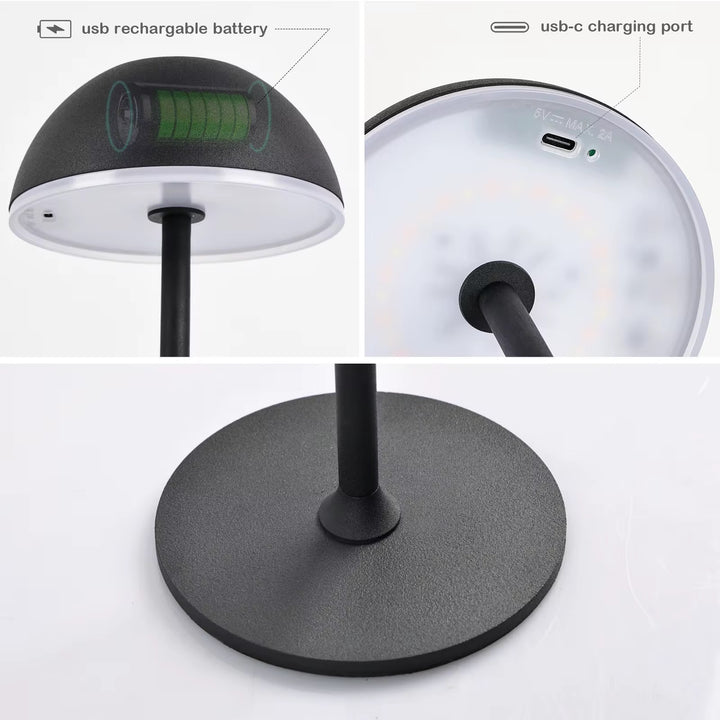 Modern Rechargeable LED Table Lamp - Touch Dimmable with USB-C Charging