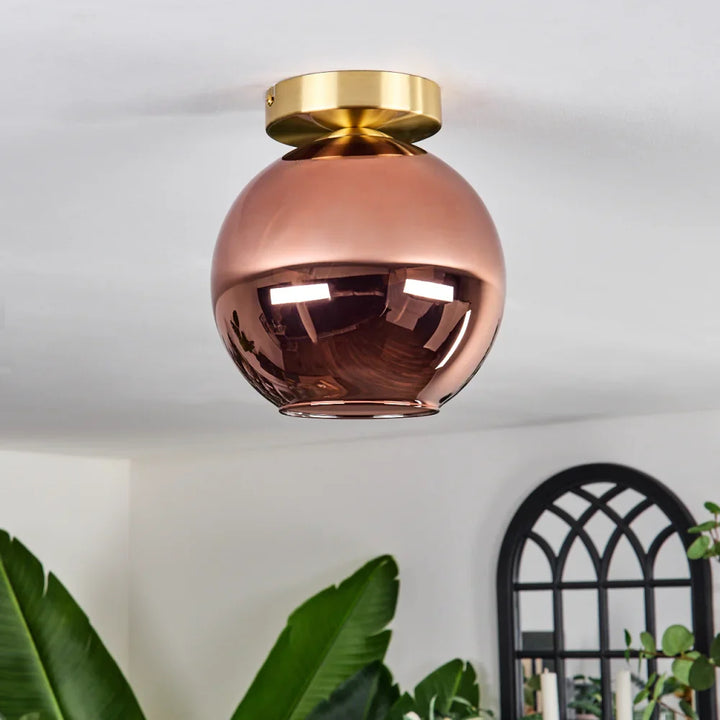 Modern Glass Globe Ceiling Light