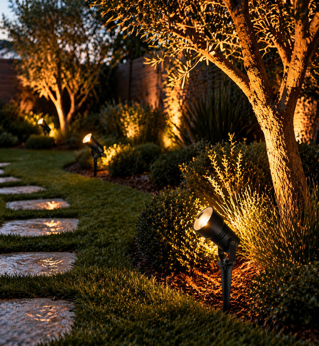 Garden Spike light with cap Head