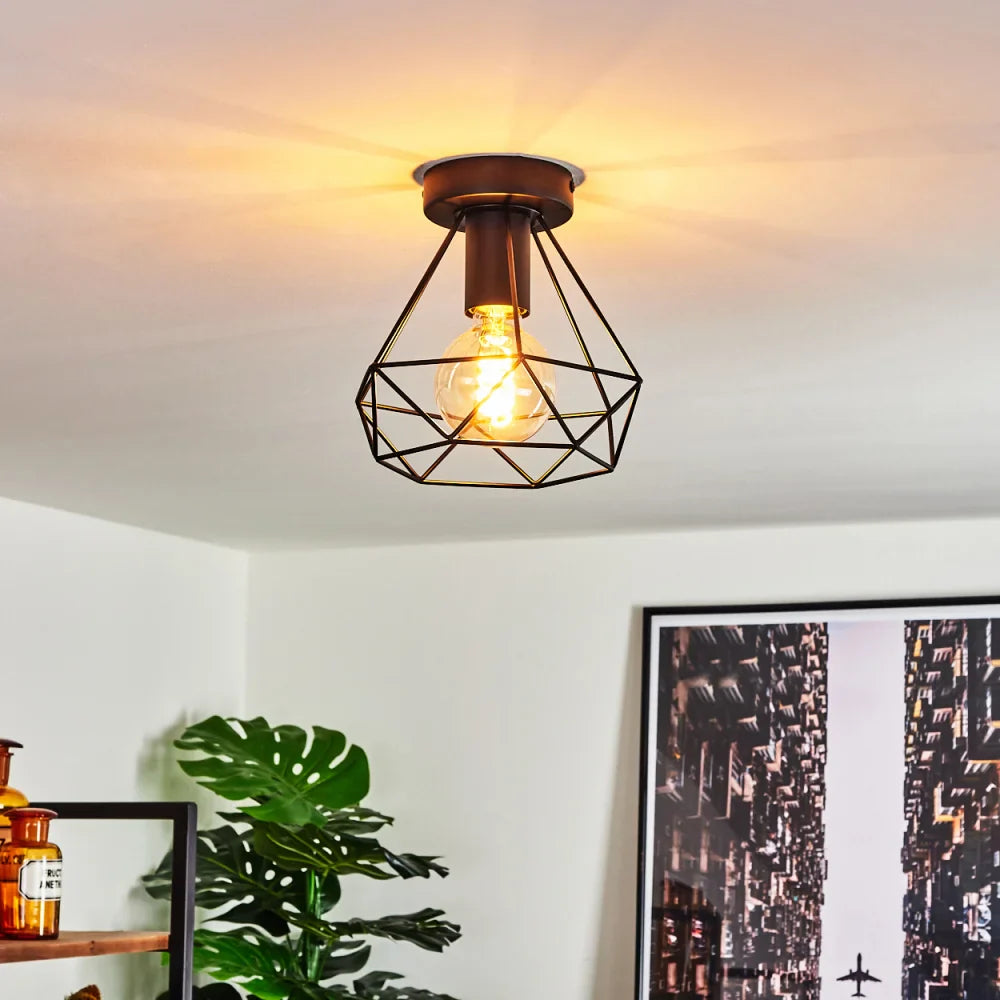 Industrial Geometric Ceiling Light