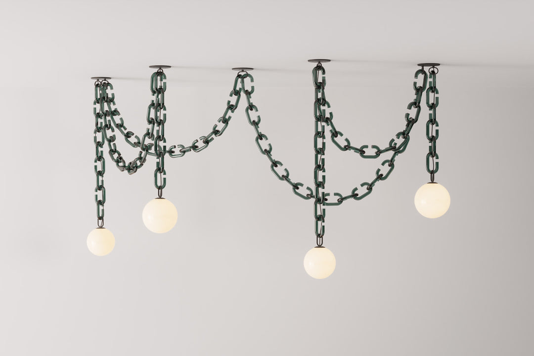 Modern Chain Globe Pendant Light