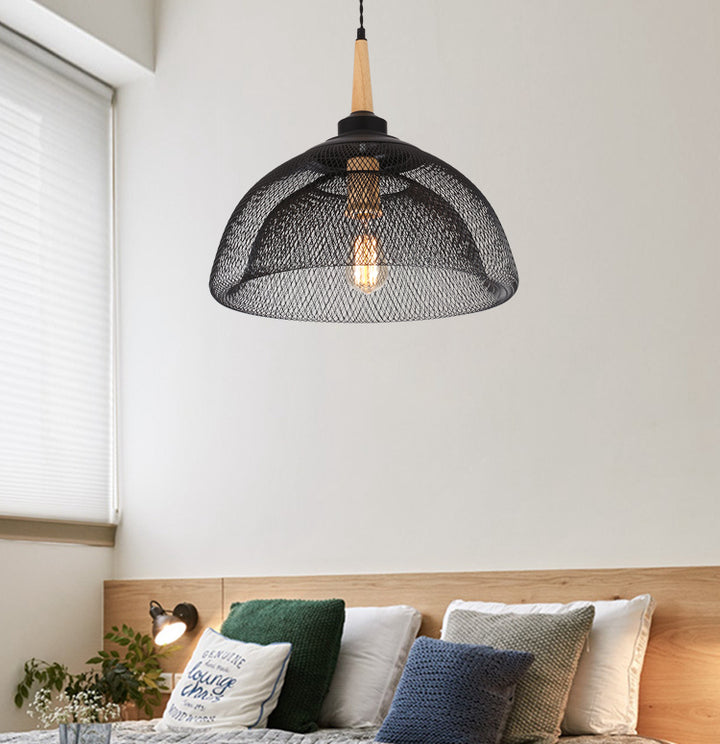 Industrial Pendant Lights with Wire Mesh Shades (Multiple Styles)