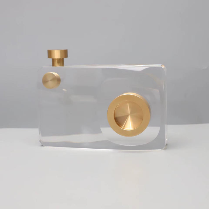 Crystal Camera Sculpture Set of 2