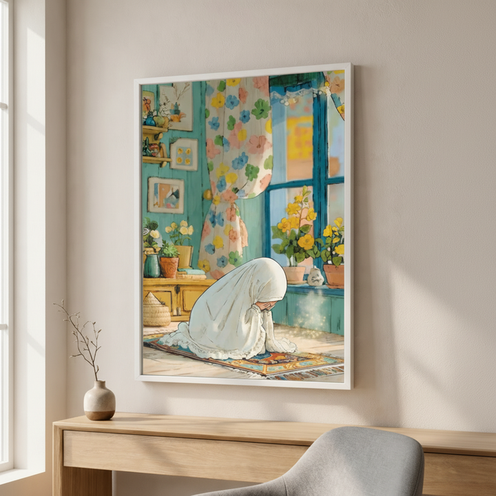 Serene Prayer Canvas Wall Art