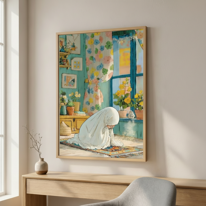 Serene Prayer Canvas Wall Art