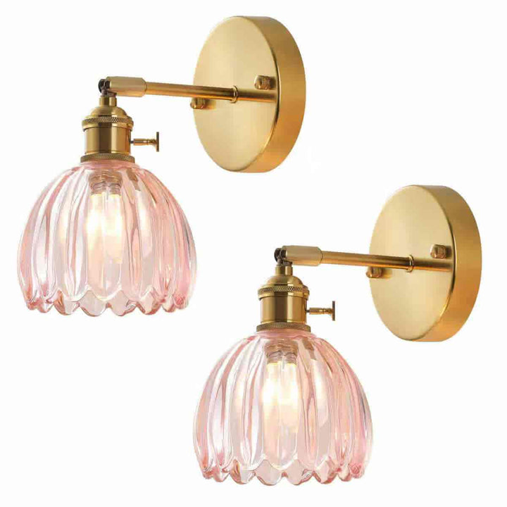 Brass Glass Wall Sconce
