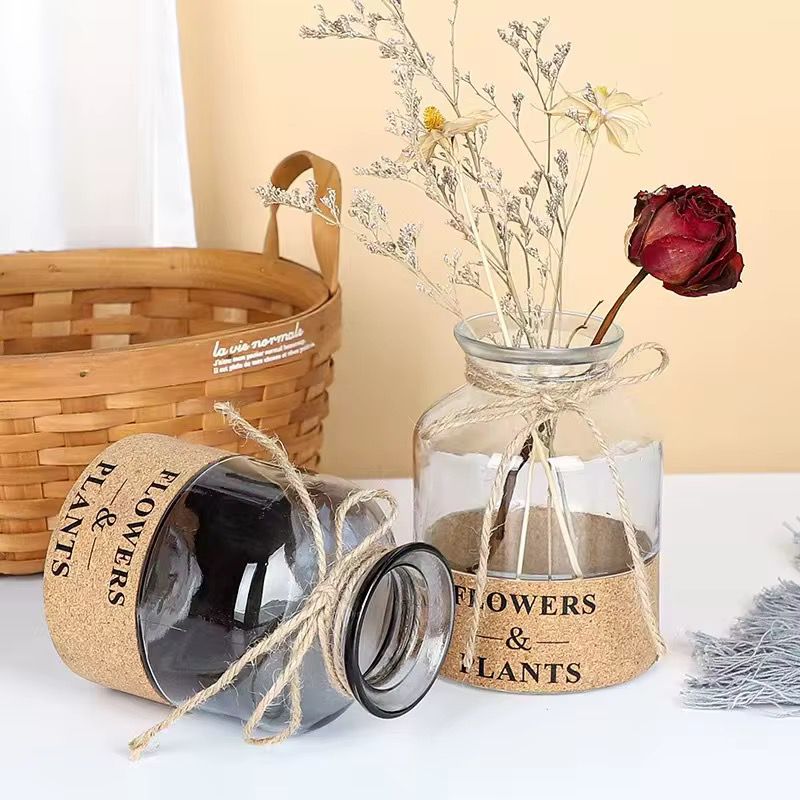 Glass Flower Jar Decor