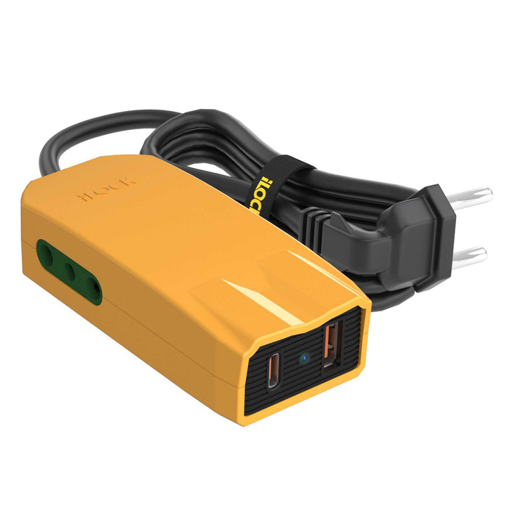 Mini Charger PROMini Charger PRO | Dual Port (Type-C & Type-A) + 2 Outlets | Fast CharFast Charger with USB-C &amp; USB-A Ports + Dual Power Outlets | Up to 20W Output


USB-C and USB-A ports for fast charging with a total output of up to 20W


IncludMobile AccessoriesWadi Home