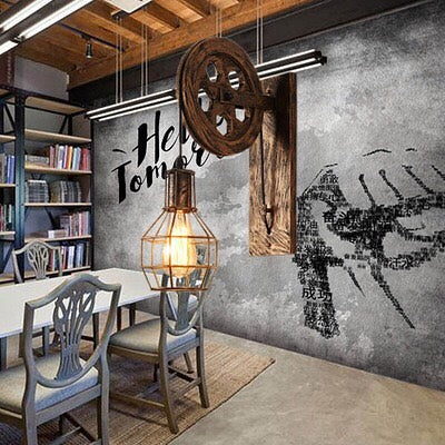 Industrial Wall-Mounted Pulley Light