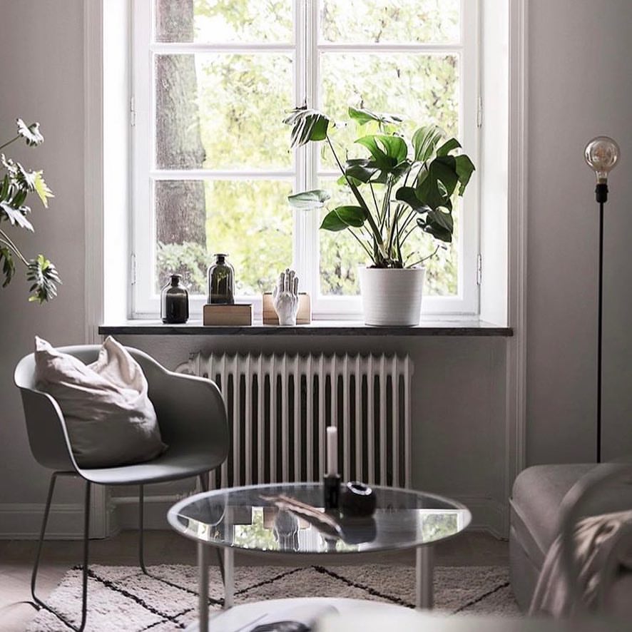 Scandinavian Minimalist Floor Lamp with Black Stand