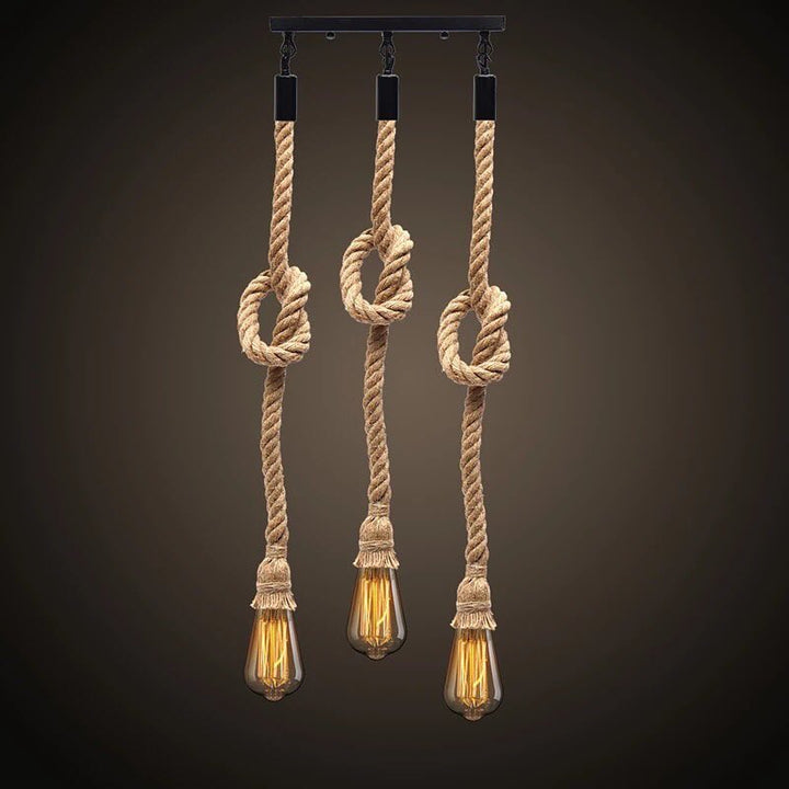 Rustic Rope Pendant Light