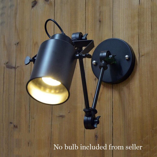 Industrial Adjustable Wall Light with Articulated Arm