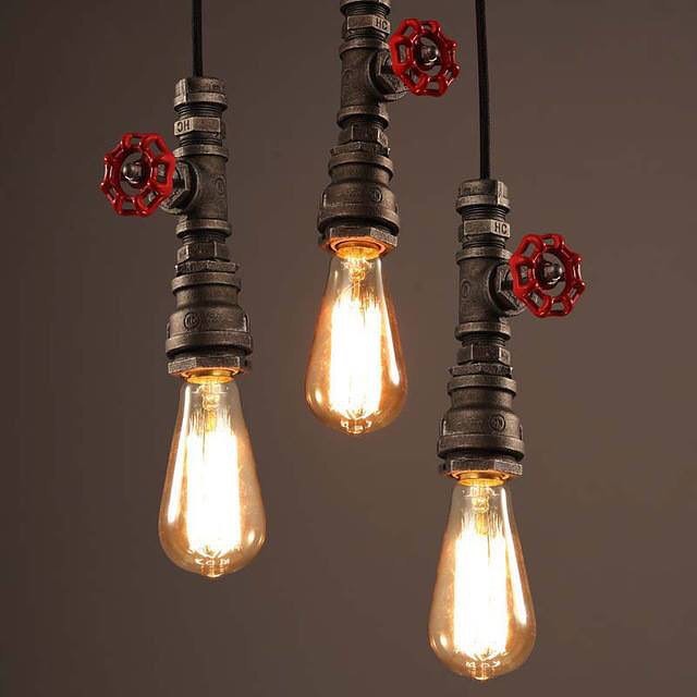 Industrial Pipe-Inspired Pendant Light