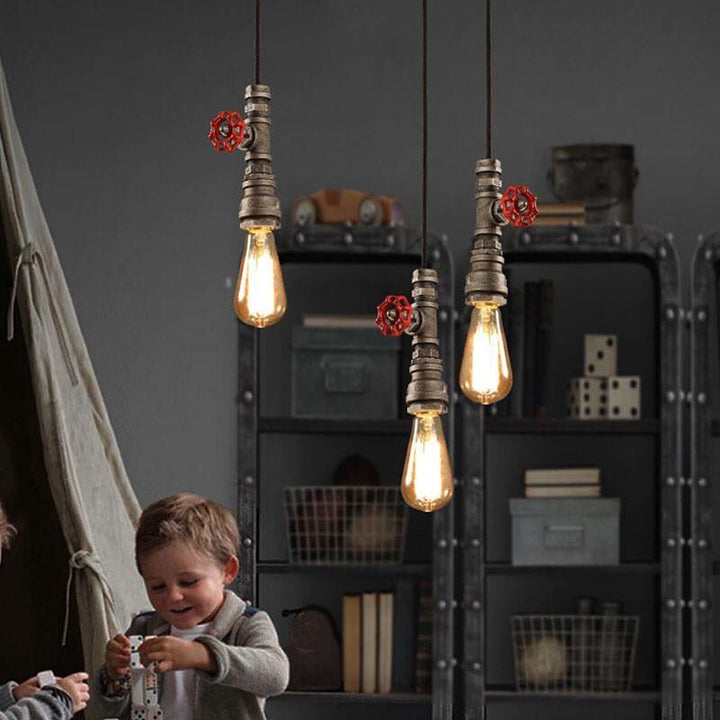 Industrial Pipe-Inspired Pendant Light