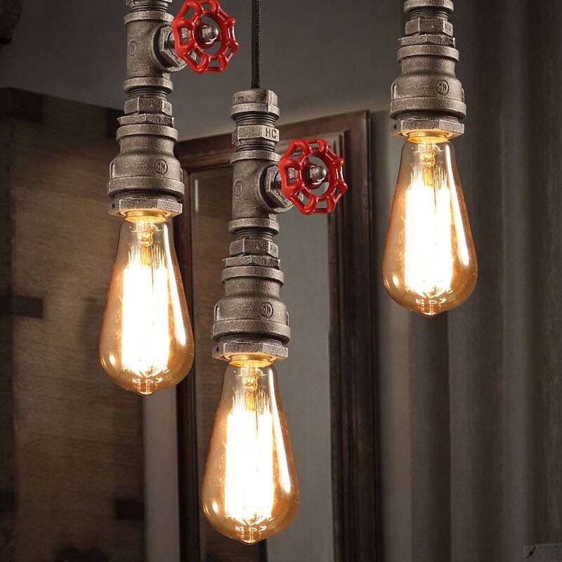 Industrial Pipe-Inspired Pendant Light