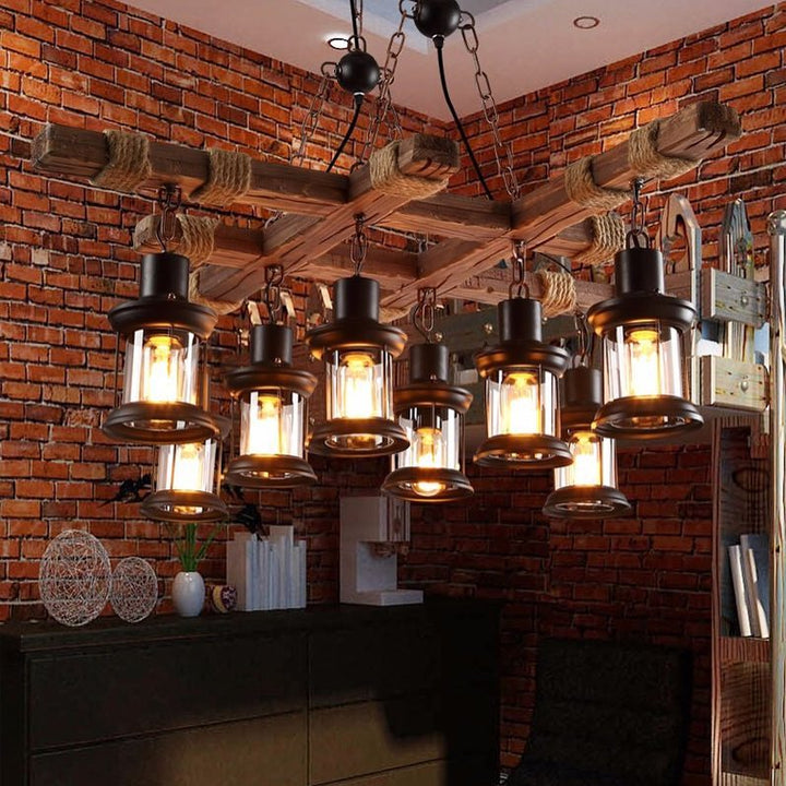 Rustic Lantern Chandelier