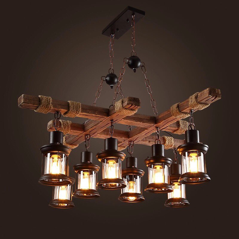 Rustic Lantern Chandelier