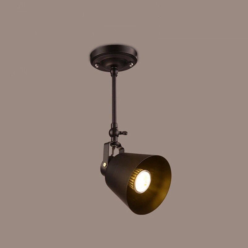 Industrial Ceiling Spotlight with Adjustable Shade