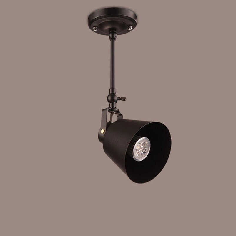 Industrial Ceiling Spotlight with Adjustable Shade