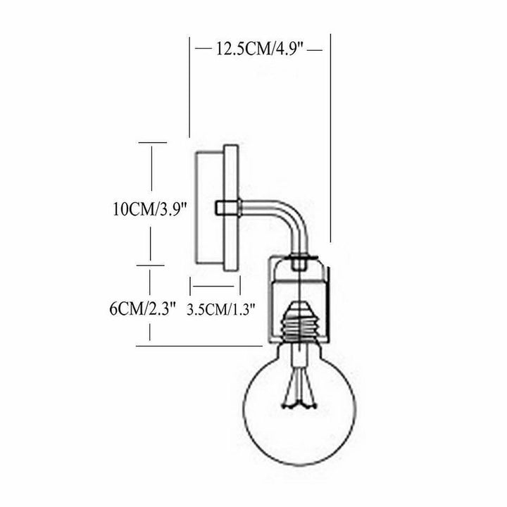 Scandinavian Wall Light with Wooden Base and Globe Shade