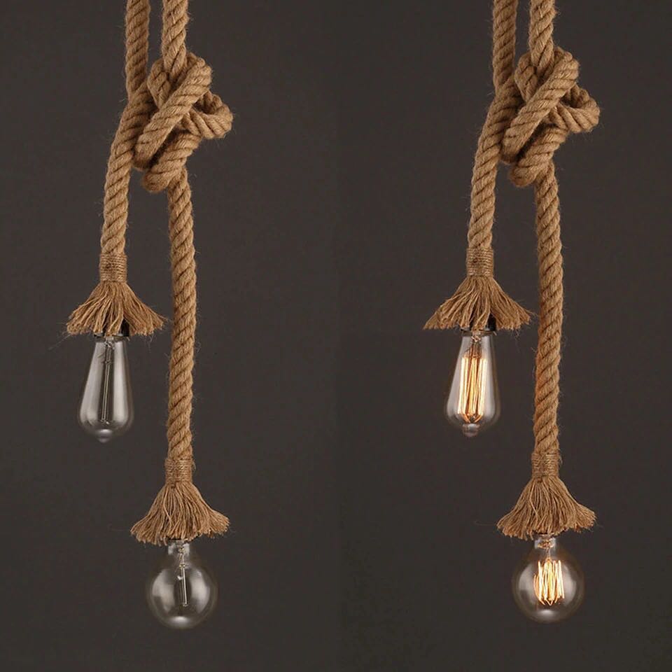 Rustic Rope Pendant Lights