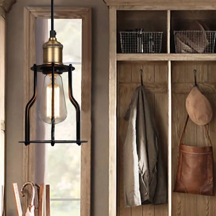 Industrial Cage-Style Wall and Pendant Lights