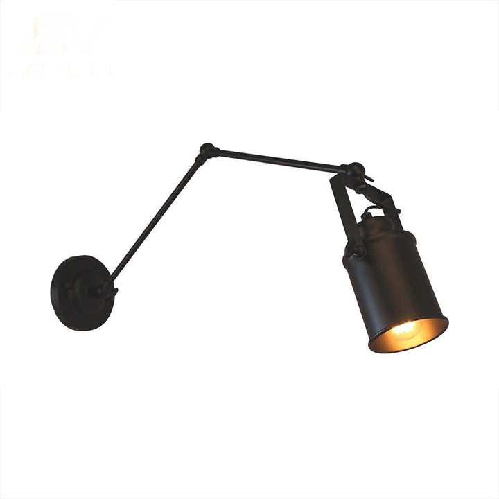 Industrial Adjustable Wall Light with Long Arm