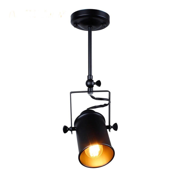 Industrial Adjustable Black Ceiling Spotlight