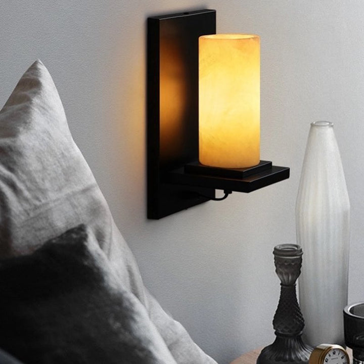 Modern Wall Light with Alabaster Marble