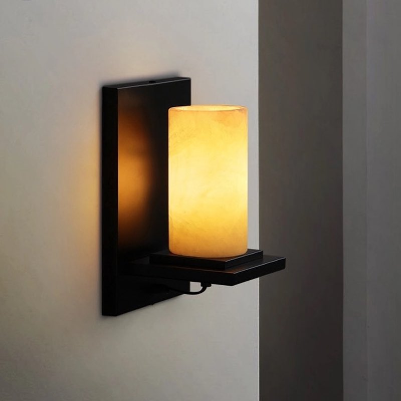 Modern Wall Light with Alabaster Marble