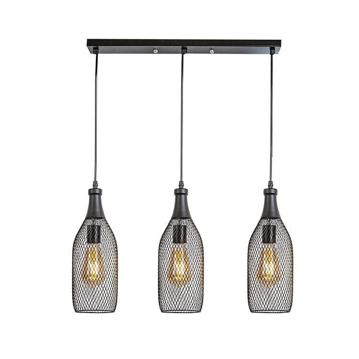 Modern Pendant Light with Mesh Cage Design