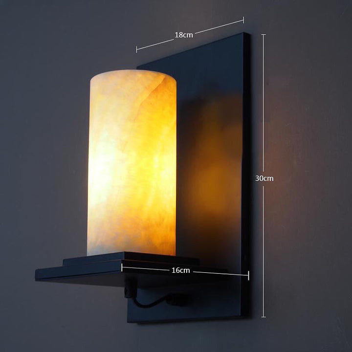 Modern Wall Sconce with Frosted Glass Shade