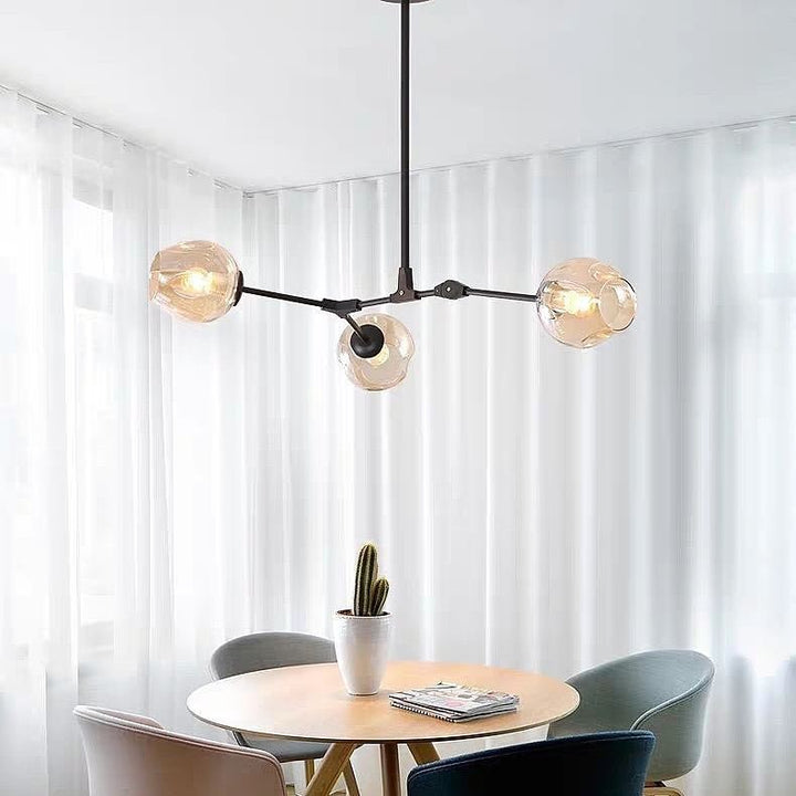 Modern Pendant Light with Irregular Glass Globes