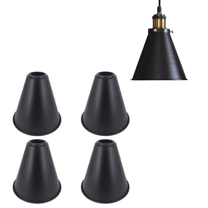 Industrial Pendant Light with Black Cone Shade