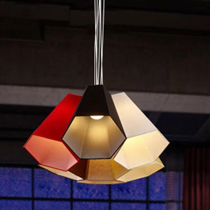 Modern Multi-Color Geometric Pendant Light