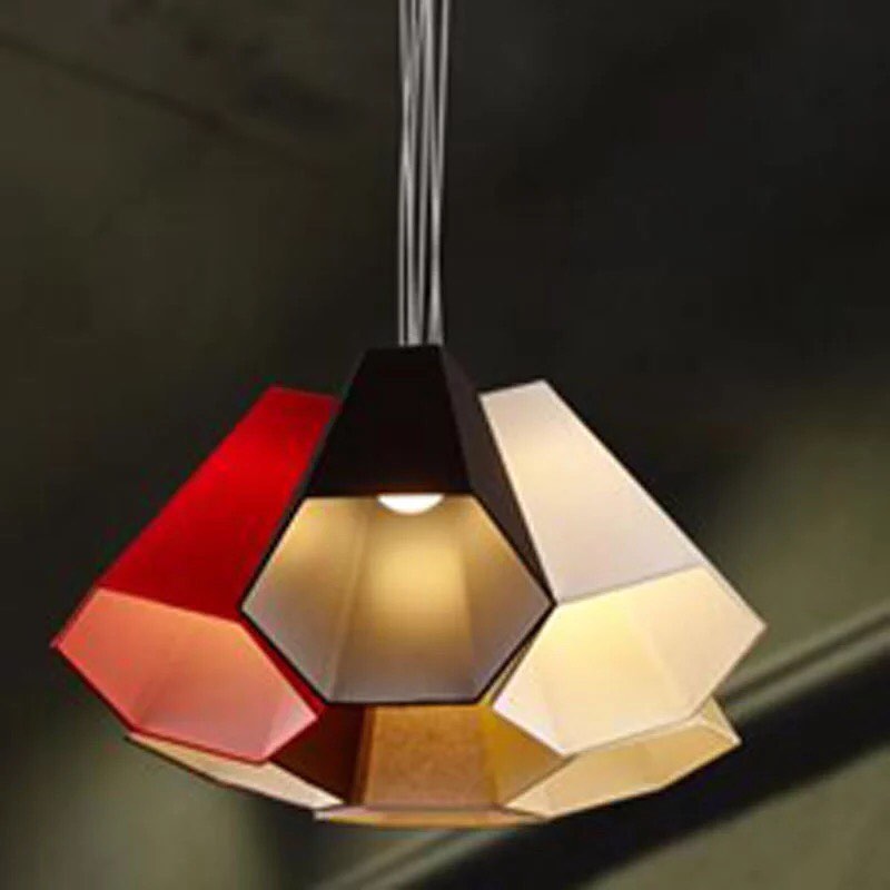 Modern Multi-Color Geometric Pendant Light