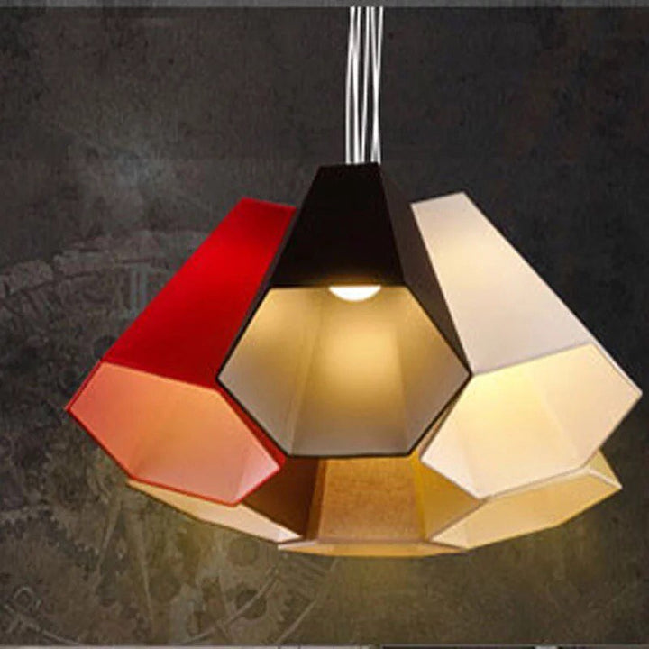 Modern Multi-Color Geometric Pendant Light