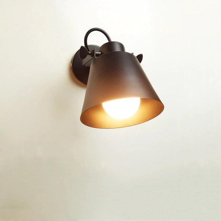 Modern Industrial Wall Sconce with Matte Black Finish