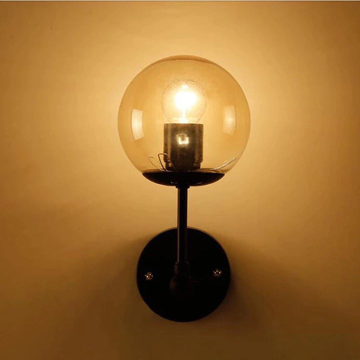 Wall Sconce with Smoky Globe Shade