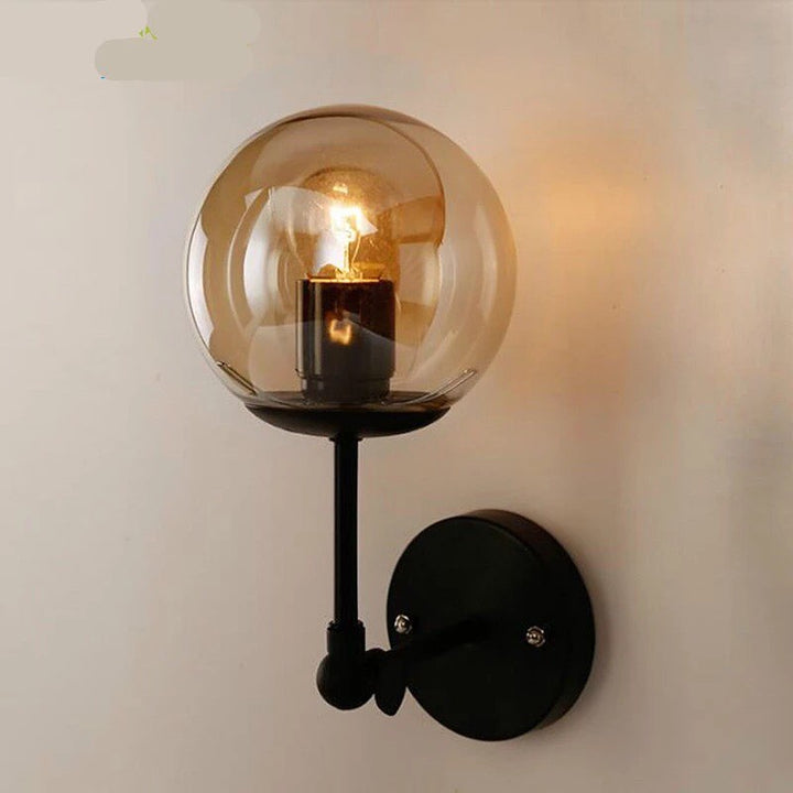 Wall Sconce with Smoky Globe Shade