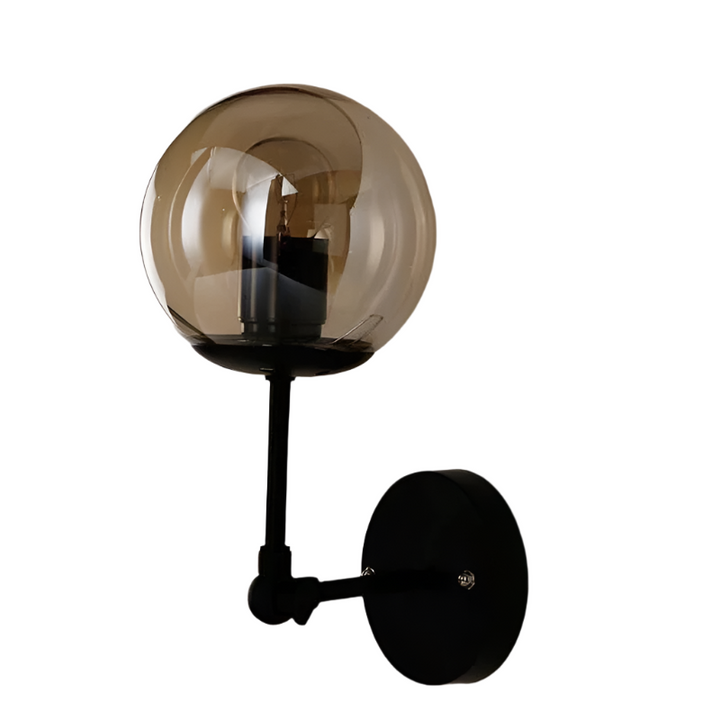 Wall Sconce with Smoky Globe Shade