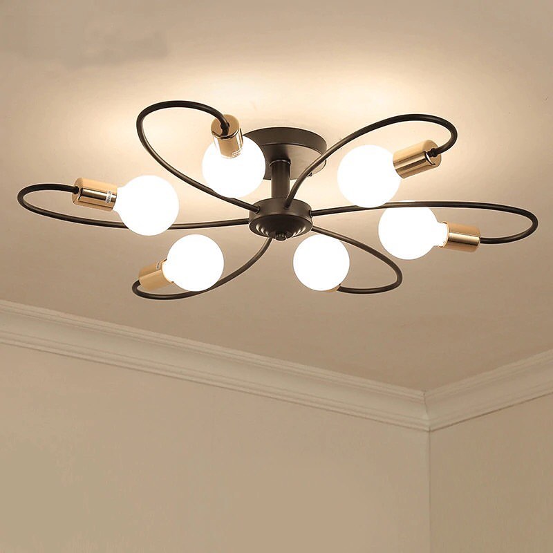 Industrial Flower-Shaped Ceiling Light