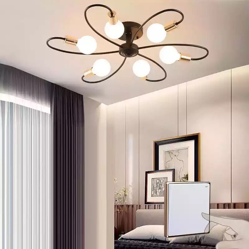 Industrial Flower-Shaped Ceiling Light