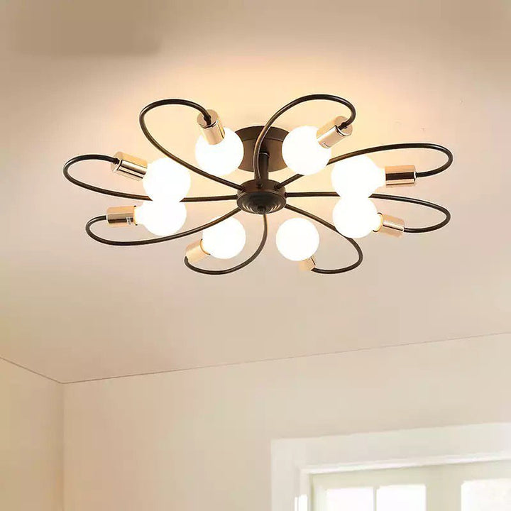 Industrial Flower-Shaped Ceiling Light