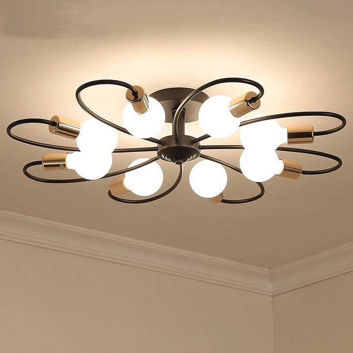 Industrial Flower-Shaped Ceiling Light