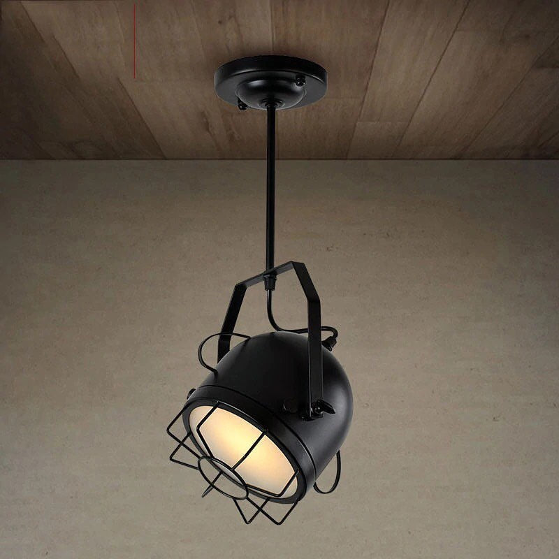 Industrial Black Spotlight Pendant Light
