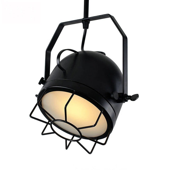 Industrial Black Spotlight Pendant Light