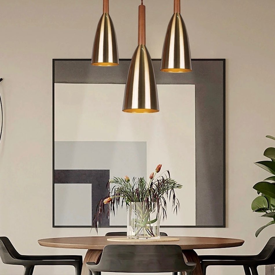 Brass Cone Pendant Lights