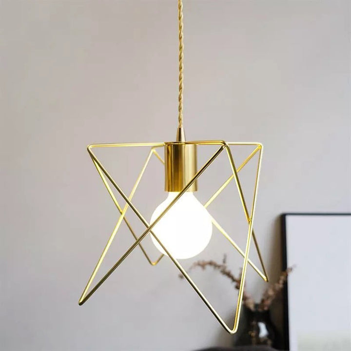 Geometric Table Lamp with Gold Finish